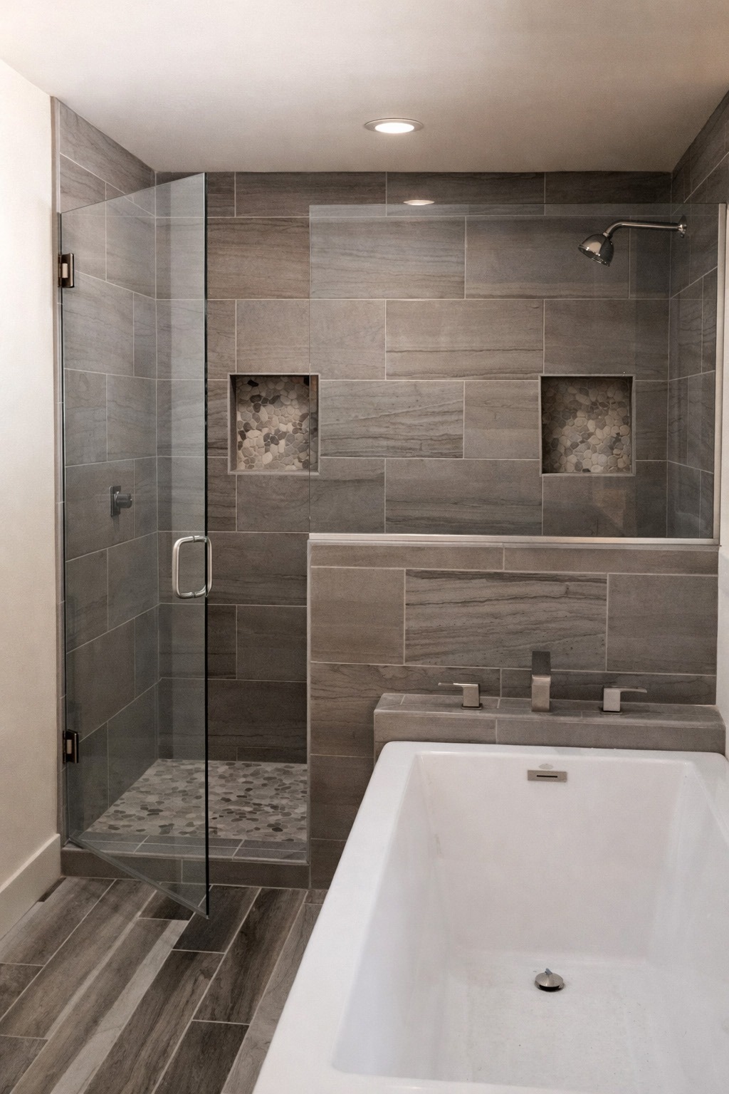 door panel half wall tub