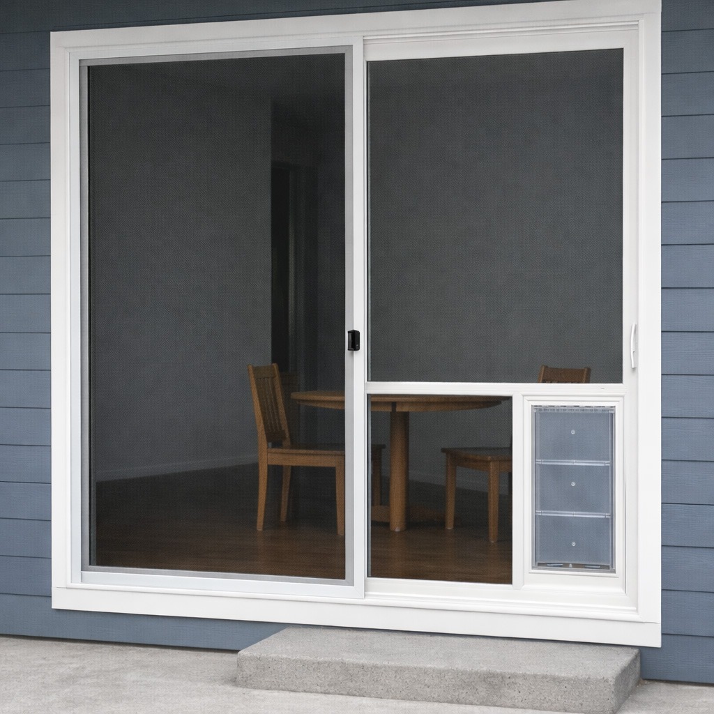 exterior door with table
