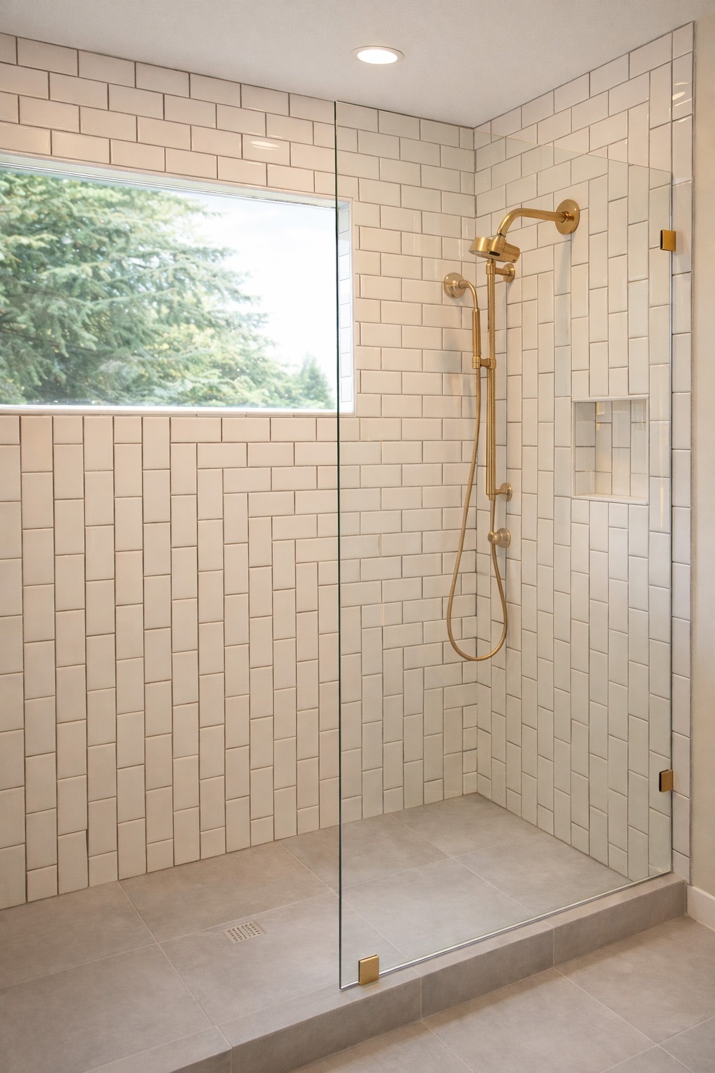 fixed panel gold hardware