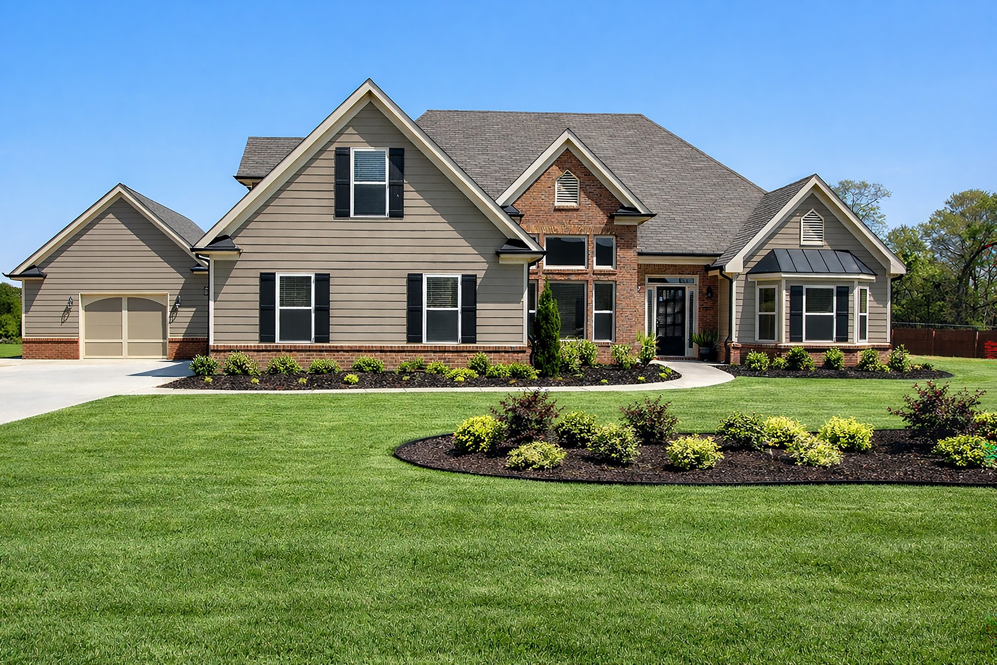 house with black shutters