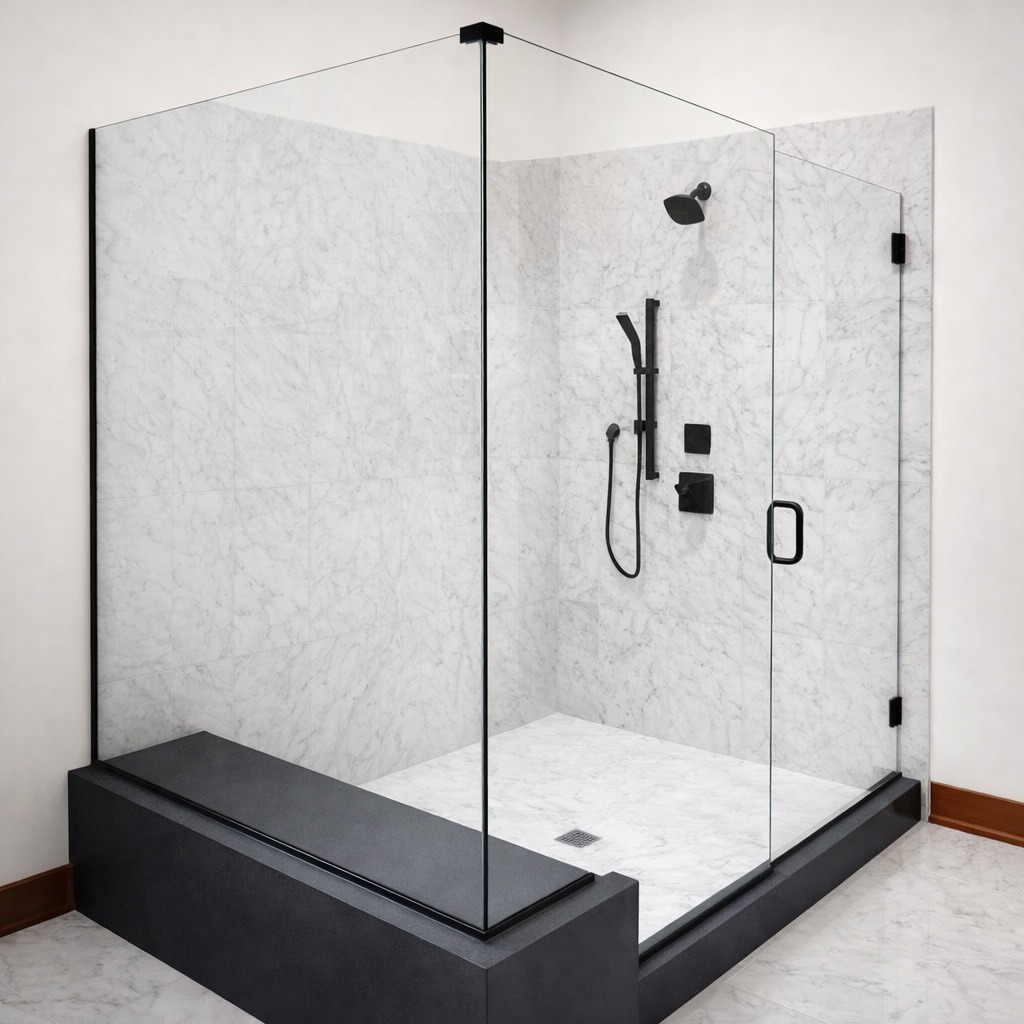 large shower enclosure